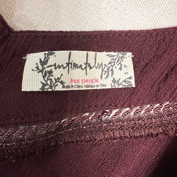 Free People Women's Mini Dress Red Rayon Sleeveless Size Small Party Dress - Picture 3 of 8